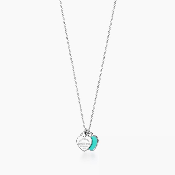 Tiffany & Co. Gold and Turquoise Heart Necklace - Picture 1 of 7